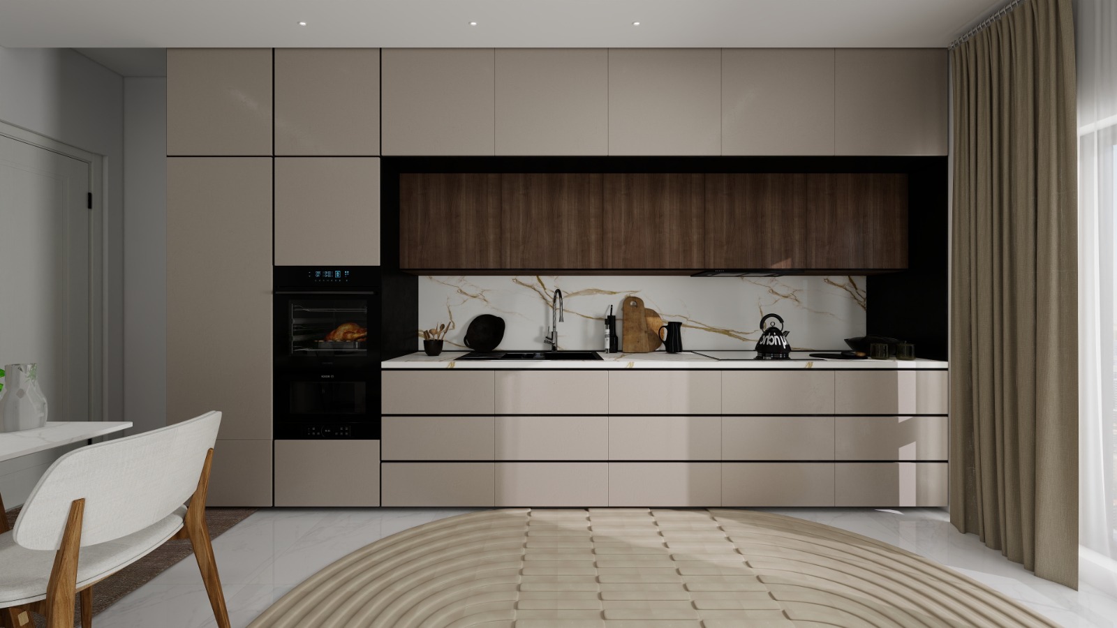 Ytong ev modern mutfak iç mekân renderı